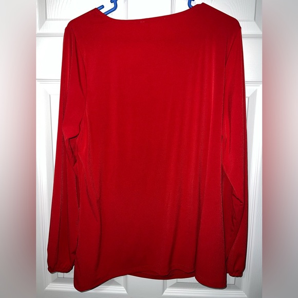 Michael Kors red long sleeve top size 1X - Picture 7 of 7
